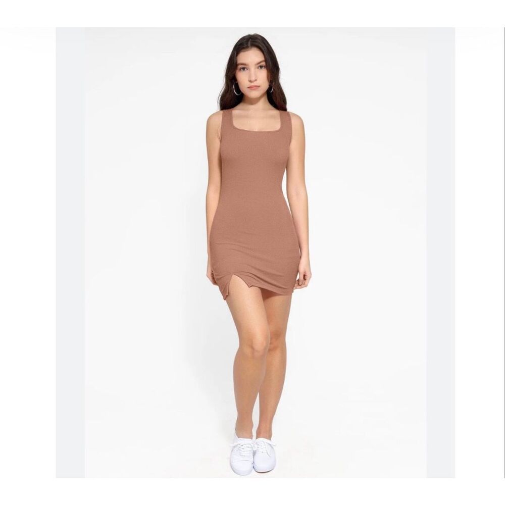 NWT Popilush Shapewear Modal Sculpting Mini Tank Dress size large